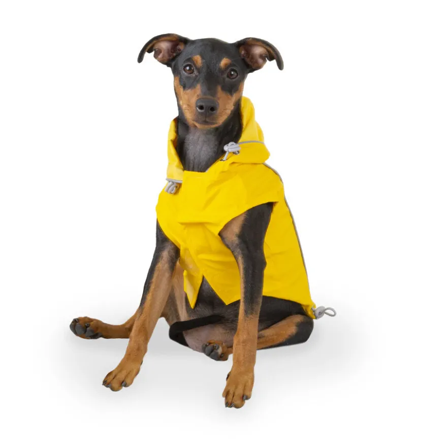 Outech Fisher Capa de chuva amarela para cães