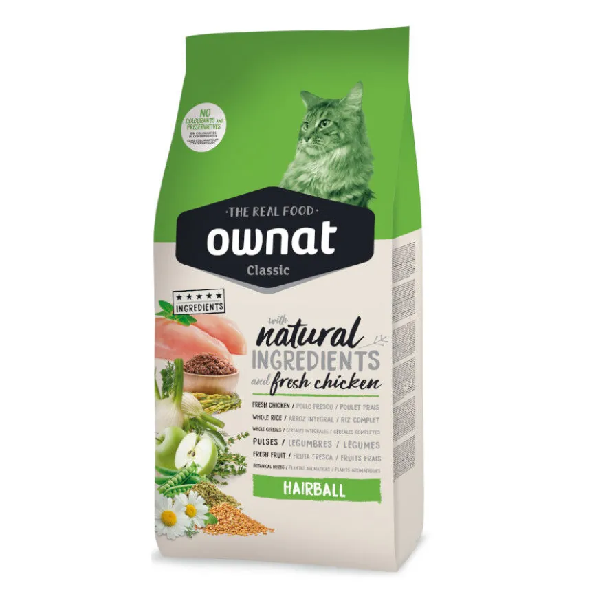 Ownat Classic Hairball Ração para gatos