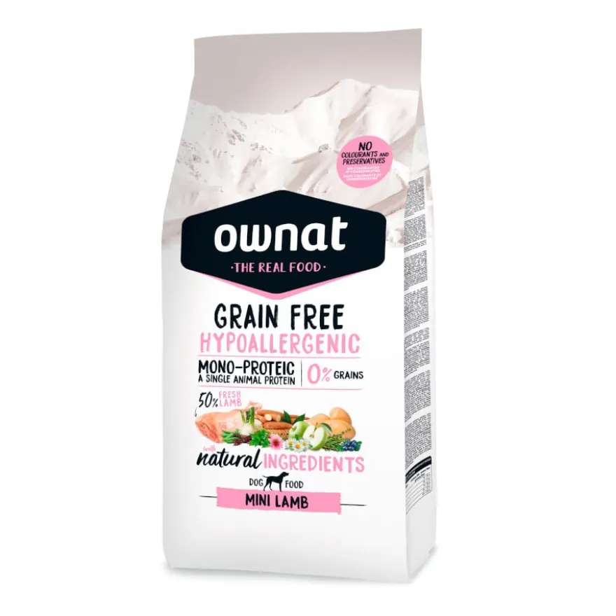 Ownat Grain Free Hipoalergénico Mini Cordeiro ração para cães