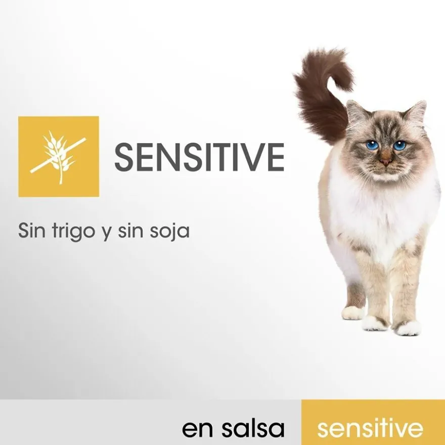 Perfect Fit Adult Sensitive Sterelized Frango e Salmão saqueta em molho para gatos