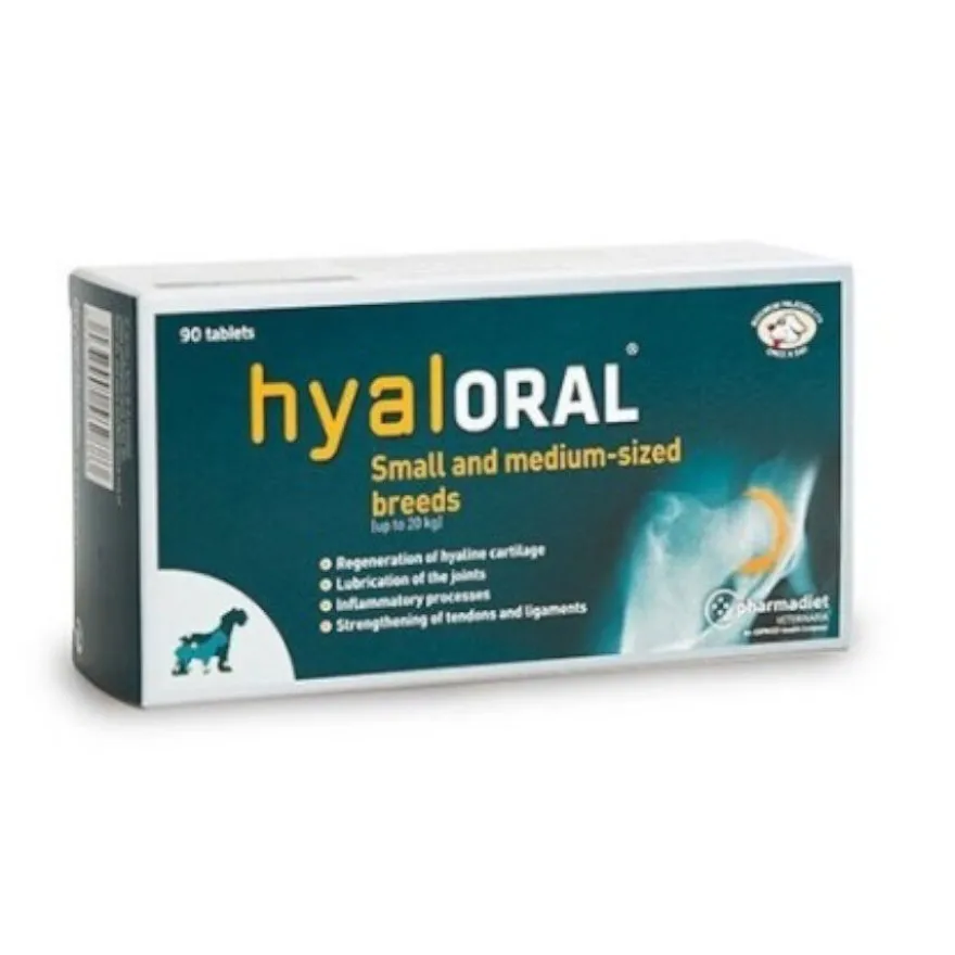 Pharmadiet Hyaloral Articular Comprimidos para cães de raças pequena e média