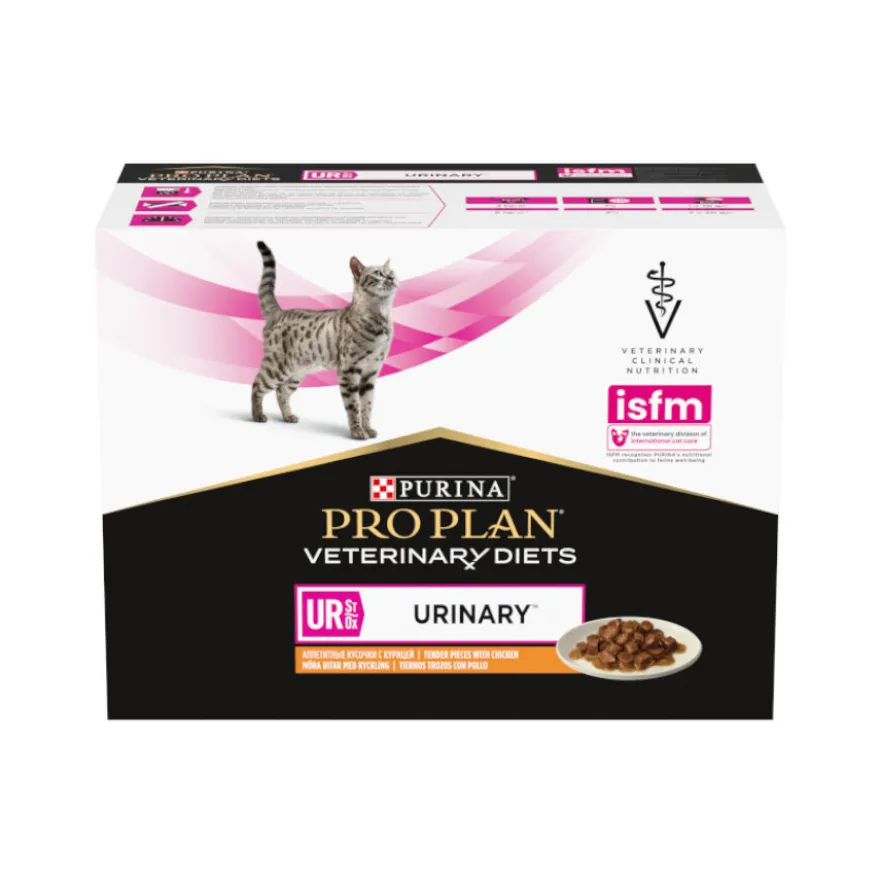 Pro Plan Veterinary Diets St/Ox Urinary Frango em Molho Saquetas para gatos – Multipack 10