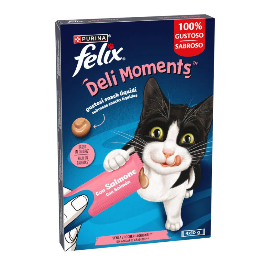 Purina Felix Deli Moments com Salmão Snack liquido para gatos