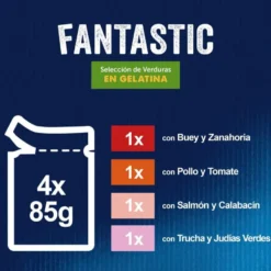 Purina Felix Fantastic Seleção de Vegetais saquetas de gelatina para gatos