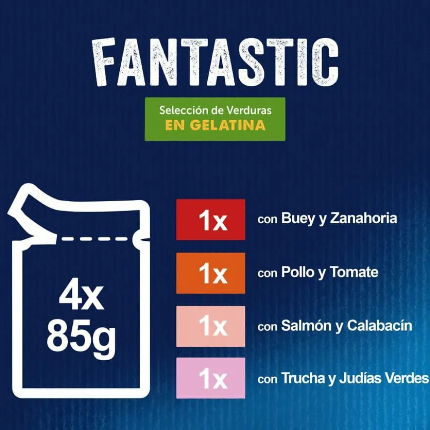Purina Felix Fantastic Seleção de Vegetais saquetas de gelatina para gatos