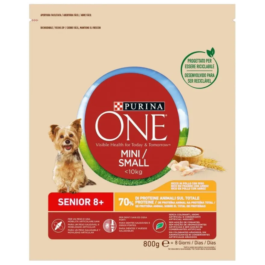 Purina One Senior 8+ Mini ração para cães
