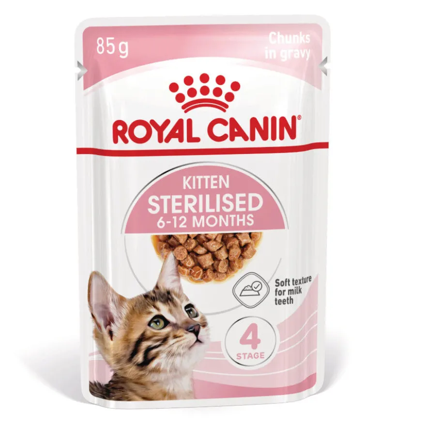 Royal Canin Kitten Sterilised alimento húmido em molho saquetas para gatos