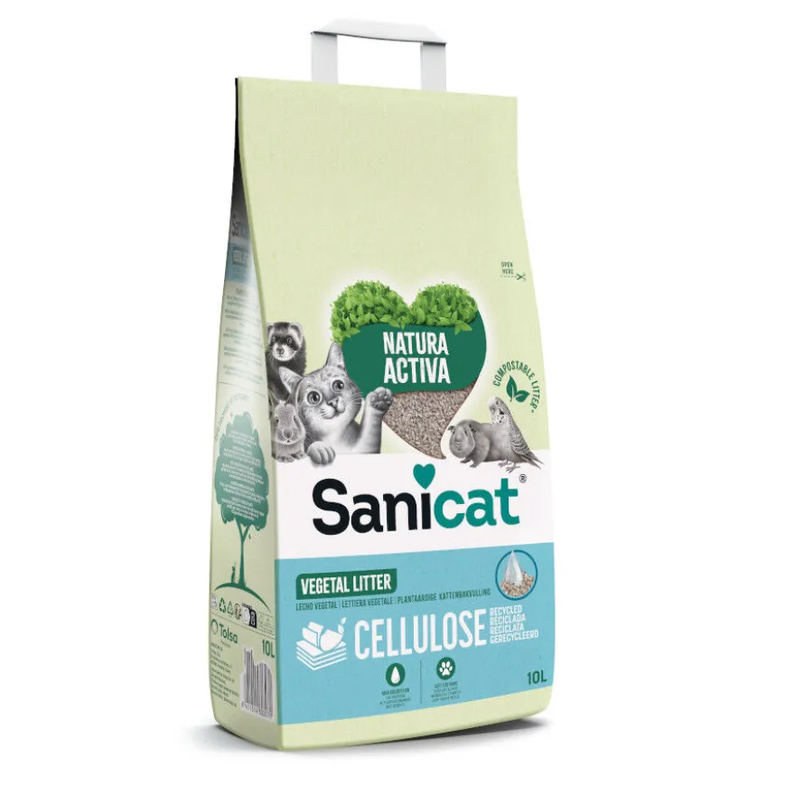 Sanicat Recycled Cellulose Substrato Natural para gatos