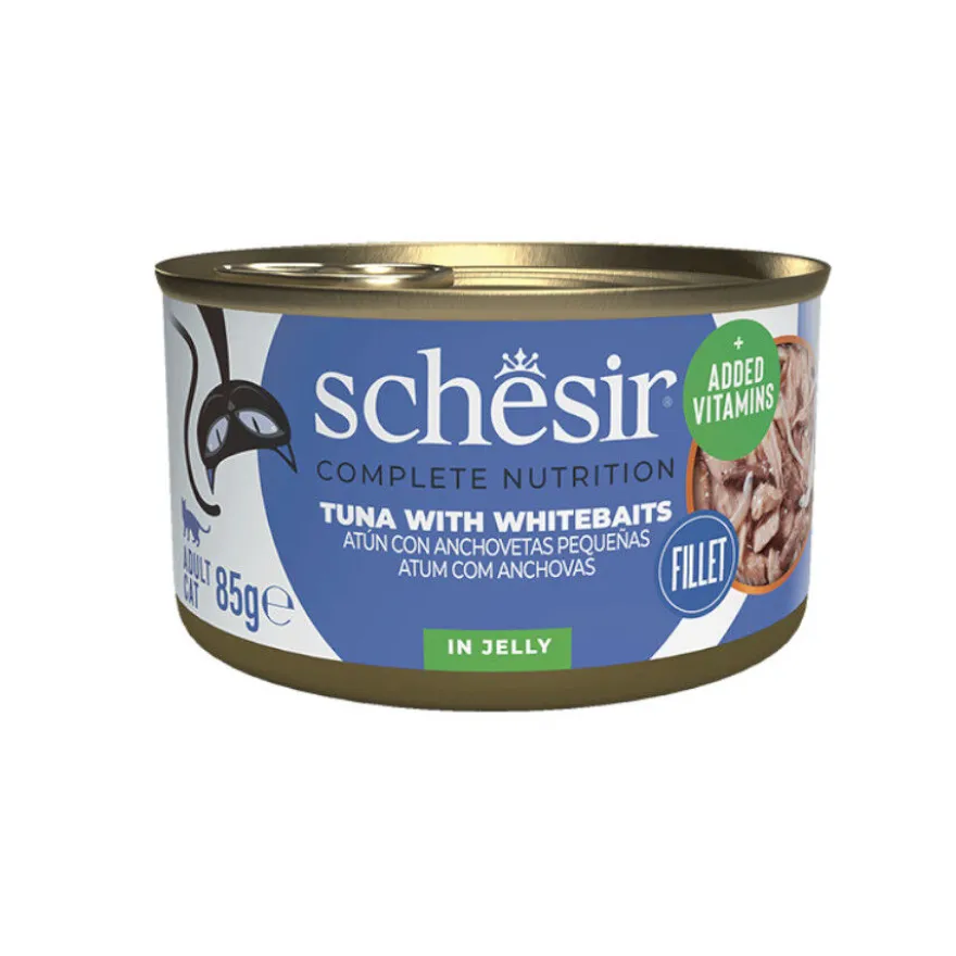 Schesir Adult Atum com Anchovas em lata para gatos