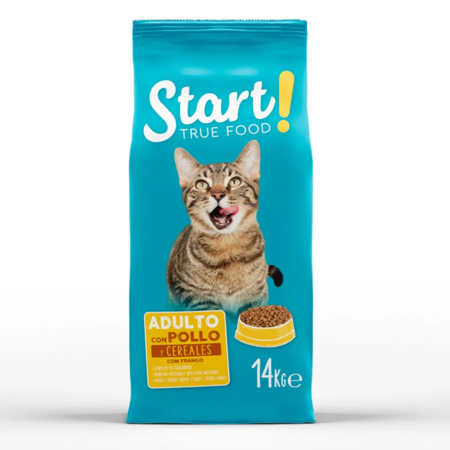Start! Adulto Frango e Boi ração para gatos