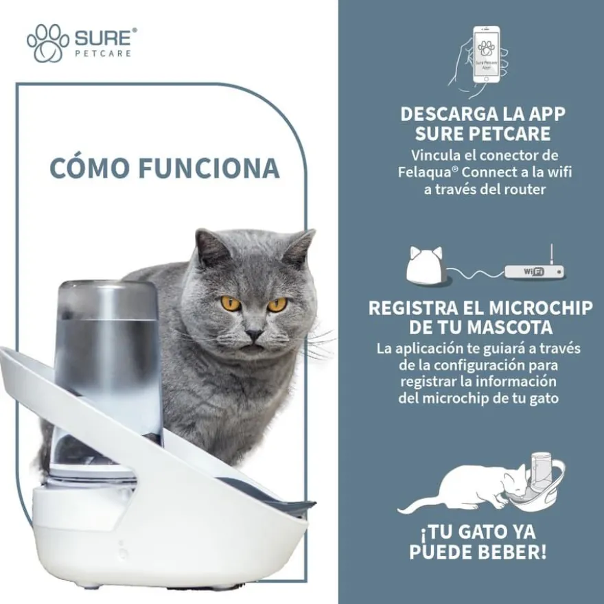 Sure Petcare Felaqua Connect Bebedouro automático para gato