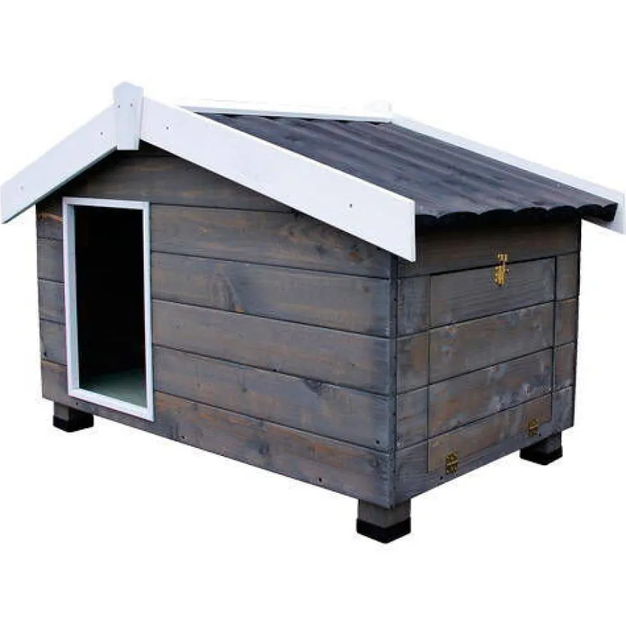 TK-Pet Mountain Casota de Madeira Cinza para cães
