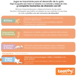 Tootoy! Chase & Play Bola interativa com guizo para gatos