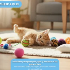 Tootoy! Chase & Play Party Set Kit de brinquedos para gatos