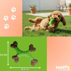 Tootoy! Chew Osso dental de bamboo sabor maçã para cães