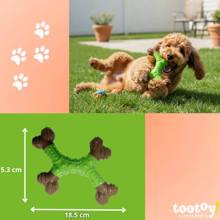 Tootoy! Chew Osso dental de bamboo sabor maçã para cães