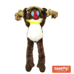 Tootoy! Comfort Hanging Monkey Cuddler peluche com som para cães