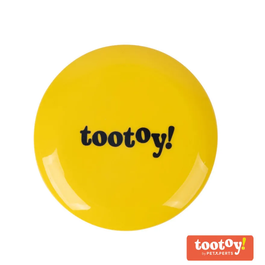 Tootoy! Flying disc Yellow Frisbee Amarelo para cães
