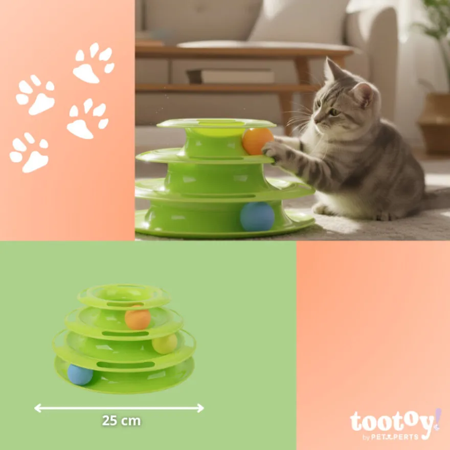 Tootoy! Interactive & Stimulate Brinquedo torre interativa para gatos