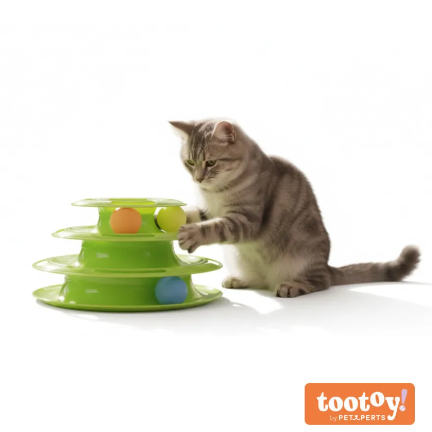 Tootoy! Interactive & Stimulate Brinquedo torre interativa para gatos