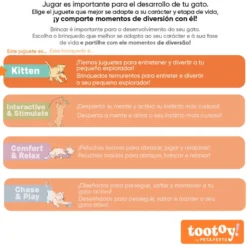 Tootoy! Kitten Vara bicho-preguiça para gatos
