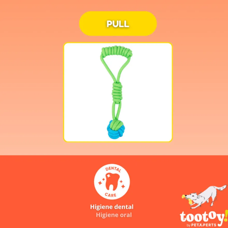 Tootoy! Pull Bola de puxar com corda para cães