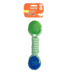 Tootoy! Pull Brinquedo de corda com duas bolas para cães