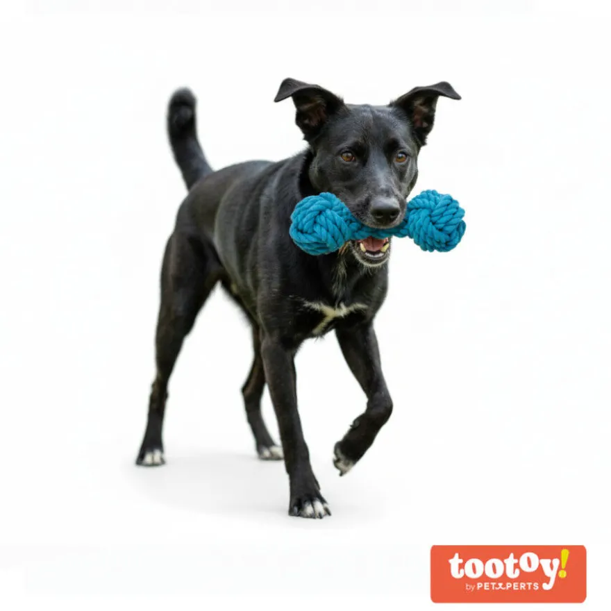 Tootoy! Pull Mordedor corda com par de bolas para cães