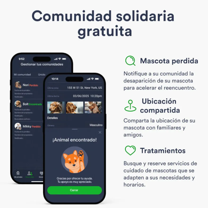 Trackimo Petloc8 Mini 4G Rastreador GPS para cães e gatos pequenos
