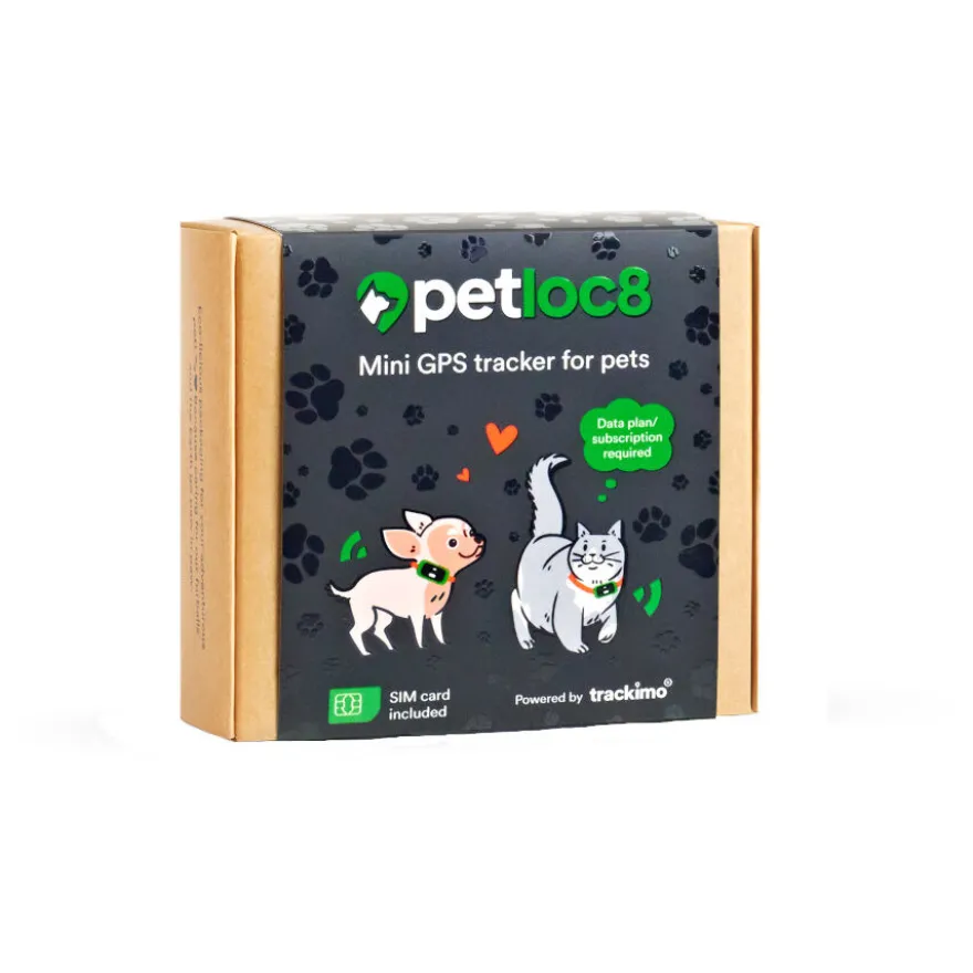 Trackimo Petloc8 Mini 4G Rastreador GPS para cães e gatos pequenos