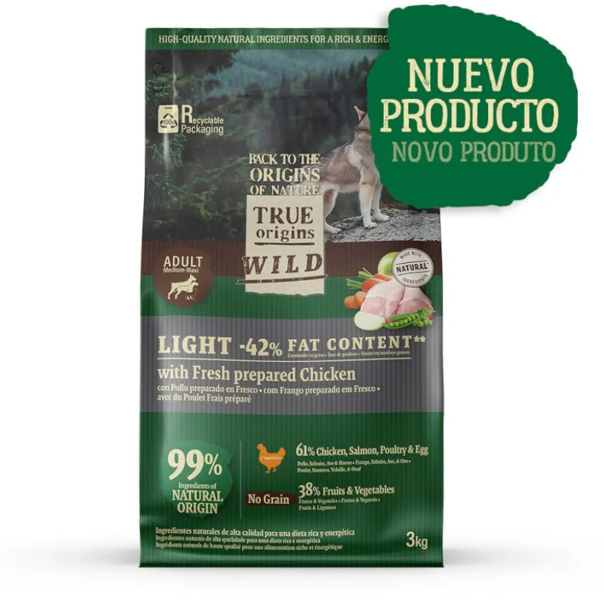 True Origins Wild Light ração de frango para cães