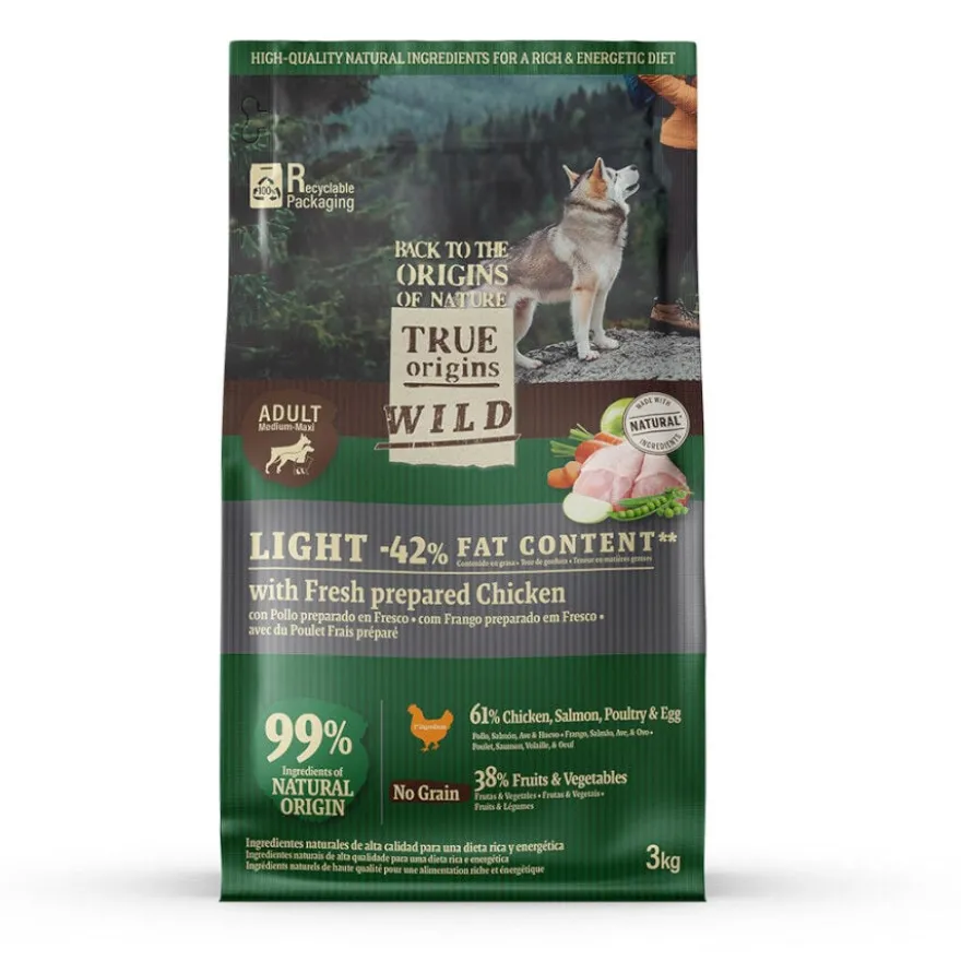 True Origins Wild Light ração de frango para cães