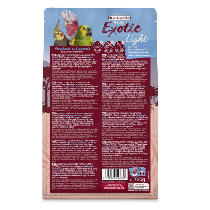 Versele-Laga Prestige Exotic Light Sementes para Papagaios