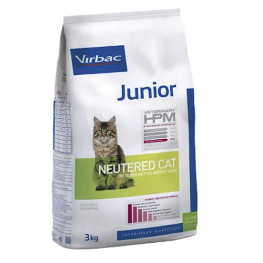 Virbac Junior Neutered HPM ração para gatos
