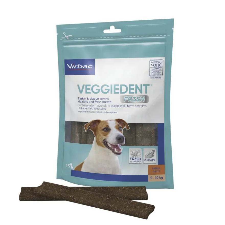 Virbac Snacks Dentários Veggiedent Fresh para cães de raça pequena