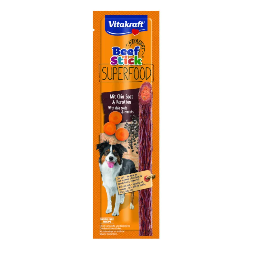 Vitakraft Sticks Beef Superfood Cenoura e Chia para cães
