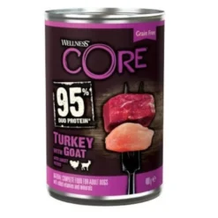 Wellness Core peru e cabra lata para cães