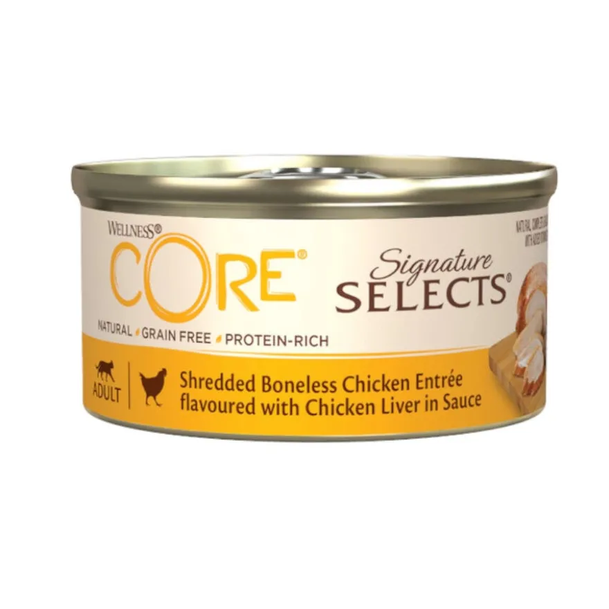 Wellness Core Shredded frango lata para gatos