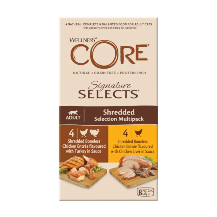 Wellness Core Shredded Selection lata para gatos 8