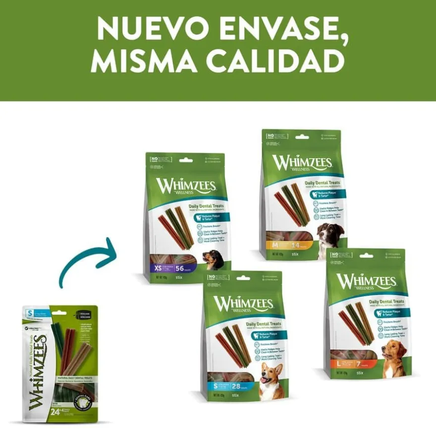 Whimzees Snacks Dentários Stix para cães de raças medias