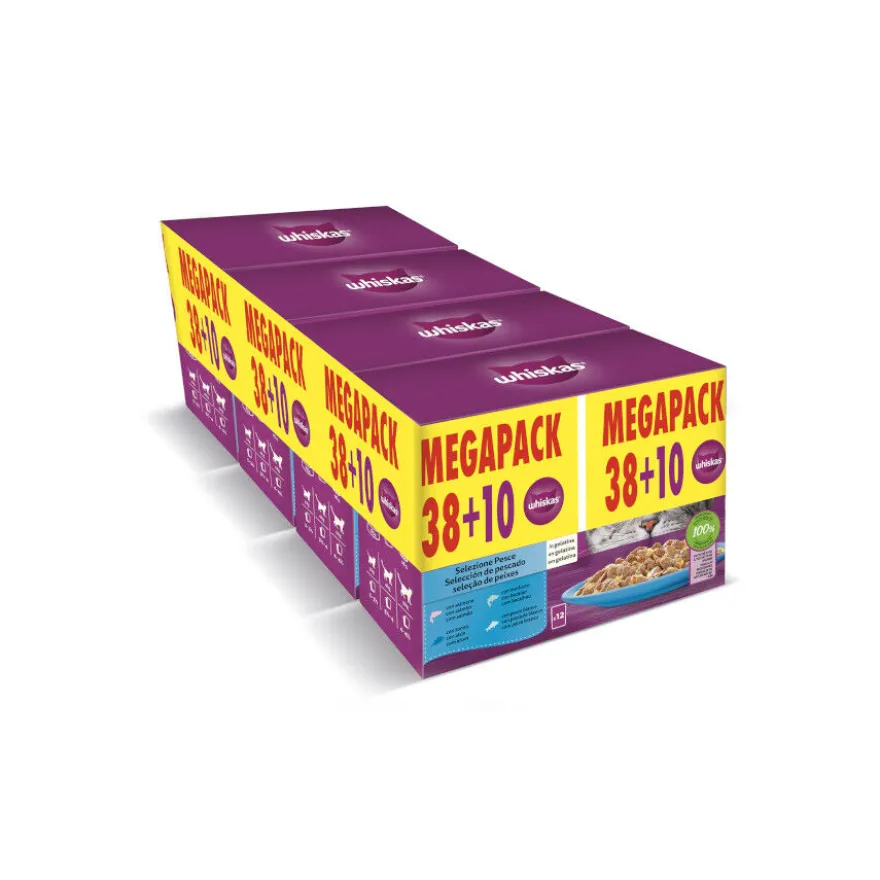 Whiskas Seleção Peixes Gelatina em Sache para Gatos Adultos