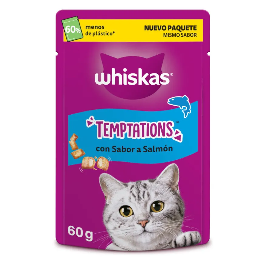 Whiskas Temptations Snacks Salmão para Gatos