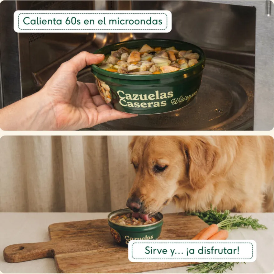 Wild Balance caçarola caseira de salmão, frango e pera para cães