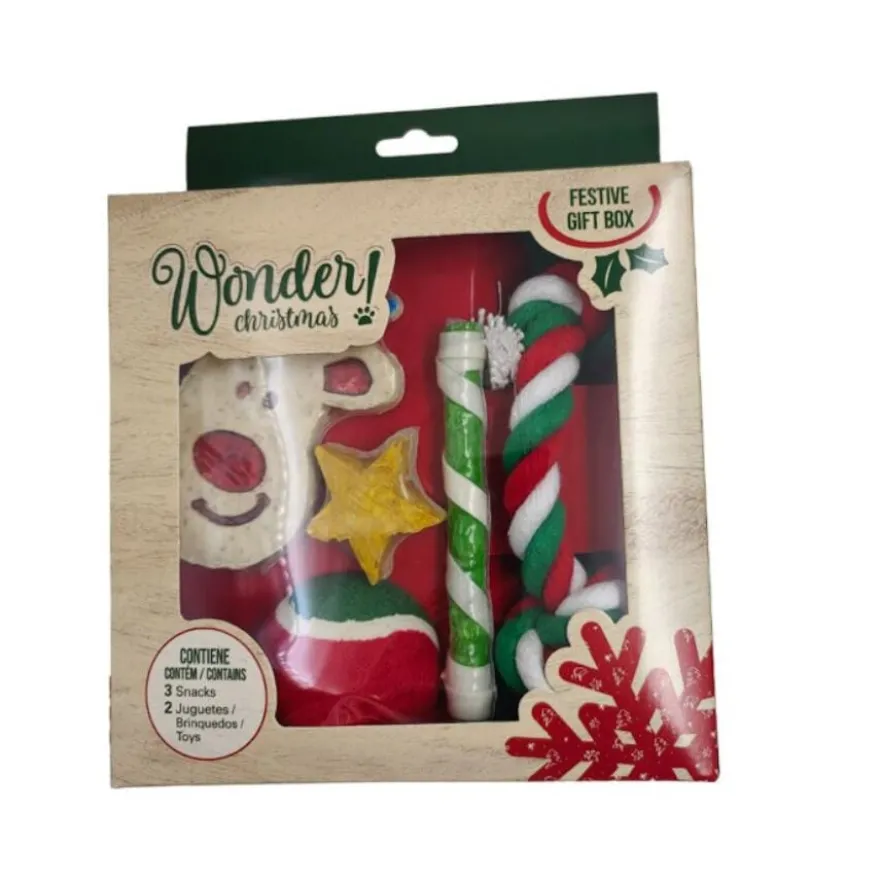 Wonder Christmas Caixa de presente de snacks de Natal para cães